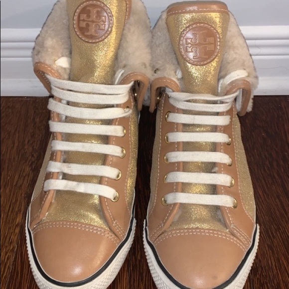 Tory Burch Benjamin High Top Sneakers - Picture 4 of 4